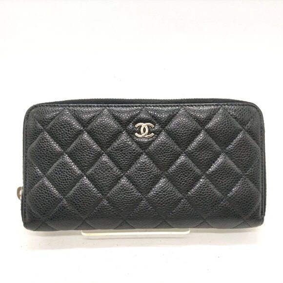 Chanel Long Wallet Black Caviar Skin 650-082425 - Picture 1 of 9